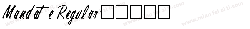 Mandate Regular字体转换